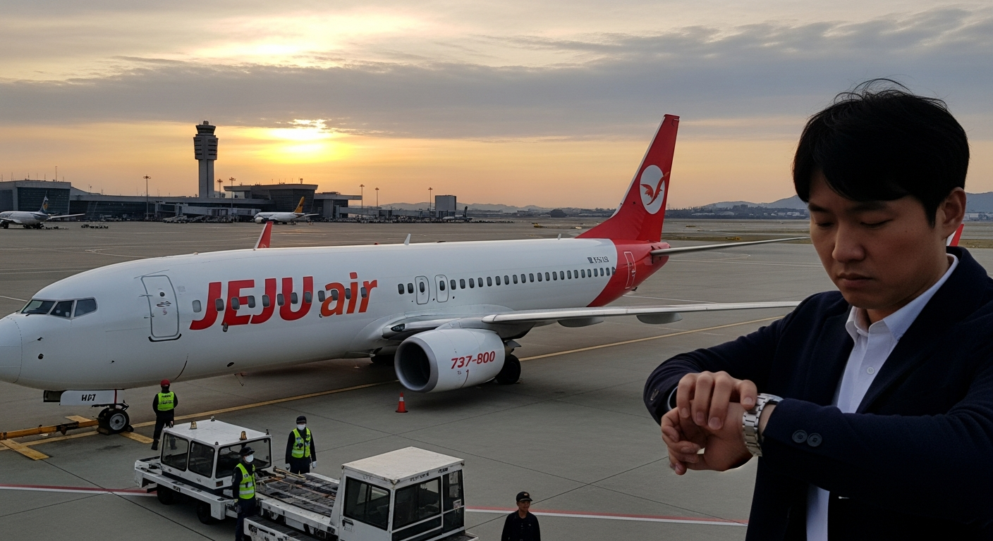 済州航空ボーイング737-800搭乗レビュー:ソウル金浦から済州へのフライト体験談 - 遅延はあったものの、快適な空の旅