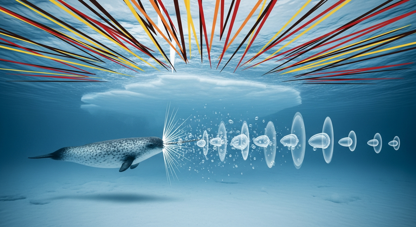 北極の静寂を奪う騒音：鳴き声が消えるイッカクの危機