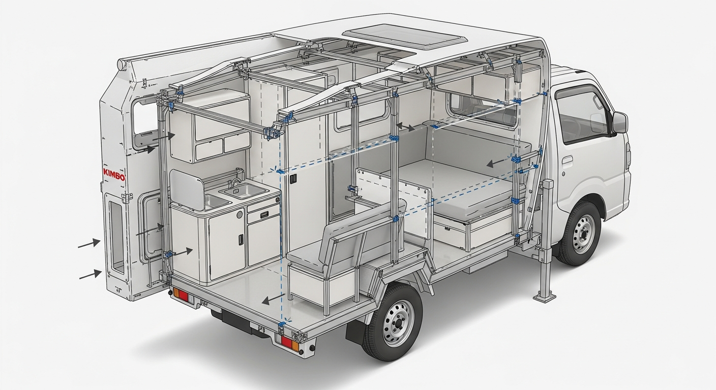 なぜ「Kimbo 6」は軽トラキャンパー界の革命児なのか？フレームレス構造がもたらす驚きの実力