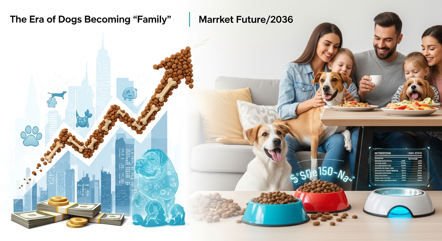 愛犬が「家族」になる時代:2036年までに974億ドルへ拡大するドッグフード市場の衝撃