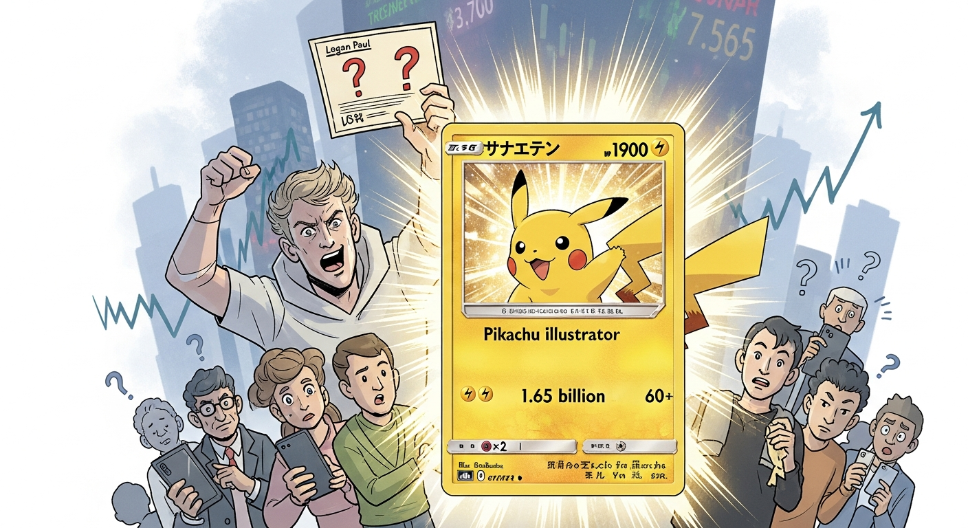 ローガン・ポール関与のポケモンカード、16.5億円で落札！「株式」販売の闇と市場の未来
