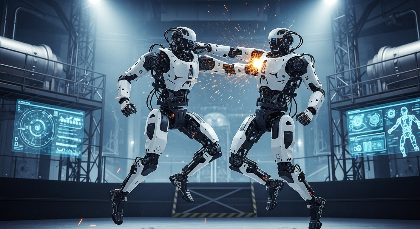 殴り殴られ、壊すまで!Unitree H2、等身大ロボットの格闘能力がヤバすぎる未来