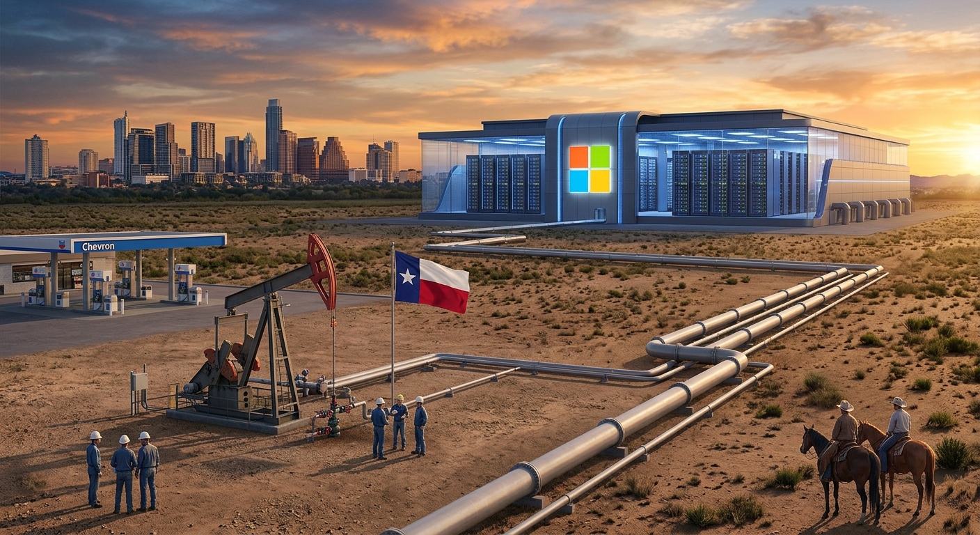 MicrosoftのAI戦略に異変?テキサス州でシェブロンと20年間の「天然ガス契約」を結んだ理由