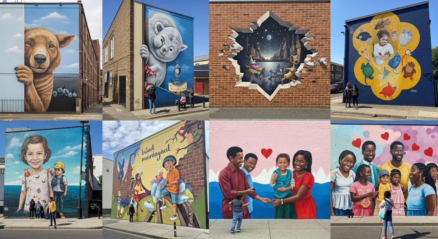 世界を笑顔にする!心温まるストリートアート10選:日常に彩りを添える作品たち