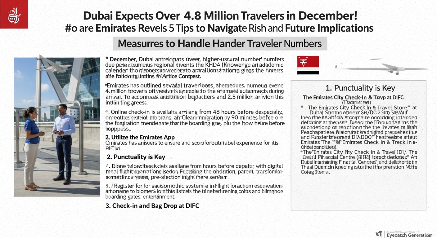 ドバイ、12月の旅行者480万人超え!エミレーツ航空が明かす、混雑を乗り切る5つの秘策と未来への示唆
