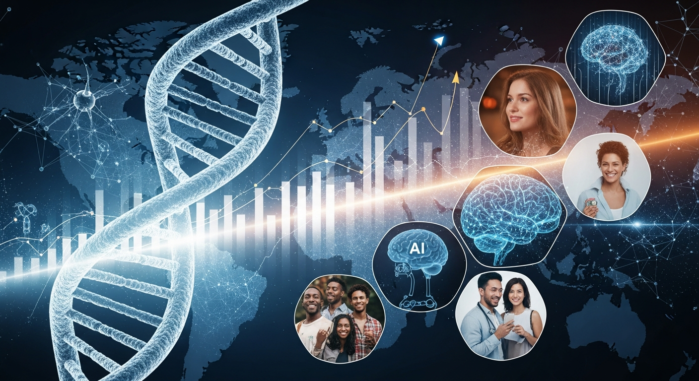 消費者ゲノム市場、2031年までに80億ドル規模へ:AIとWGSが牽引する健康革命