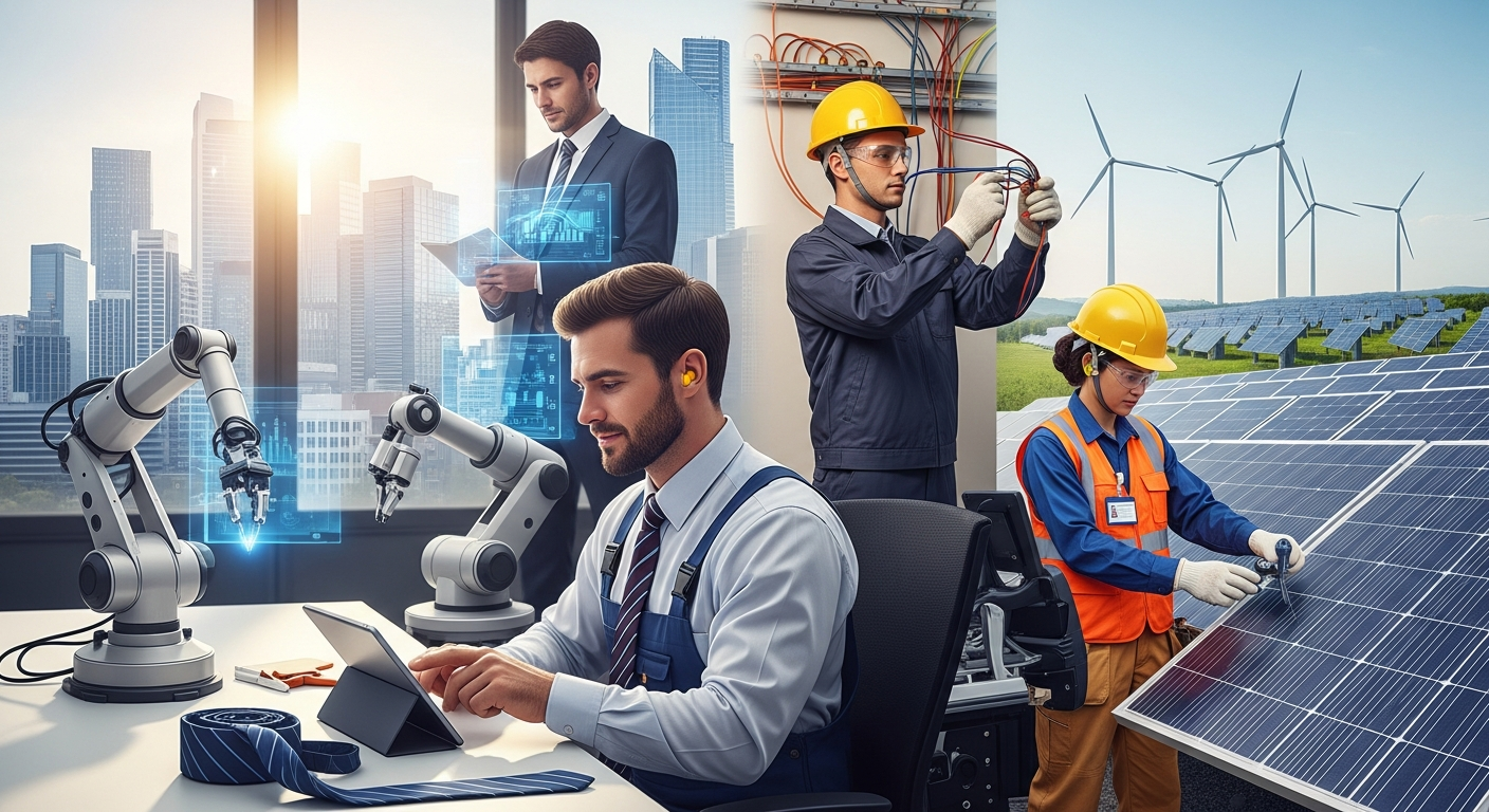 AI時代に注目のブルーカラー職：ホワイトカラーからのキャリアチェンジで高収入と安定を掴む方法