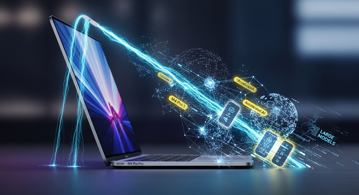 M4 Pro Macの衝撃:Thunderbolt 5でAIが爆速化!ローカル環境での巨大モデル実行を現実にする新技術