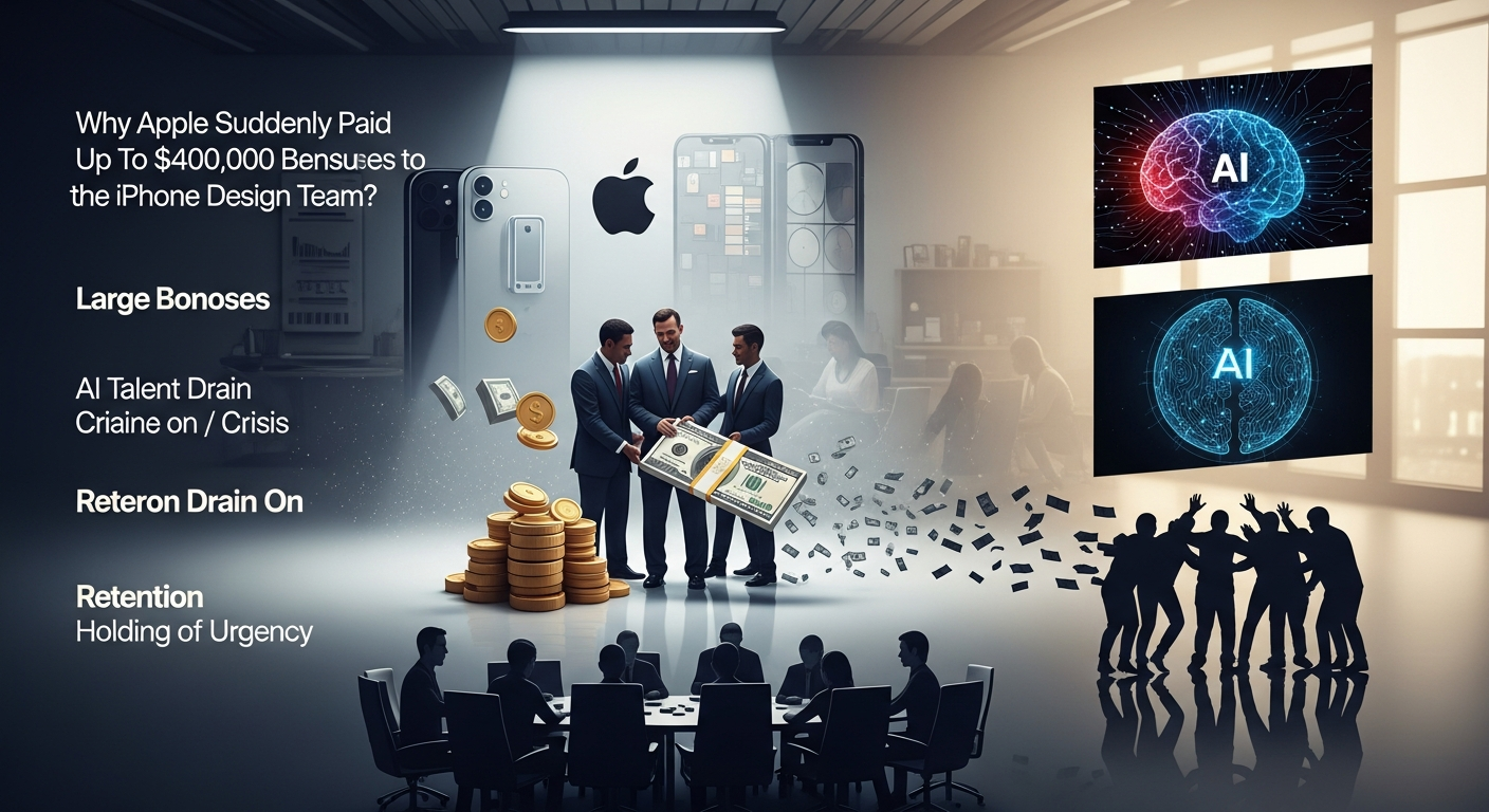 なぜAppleはiPhone設計チームに最大40万ドルのボーナスを急遽支給したのか?AI人材流出の危機と「引き止め」の舞台裏