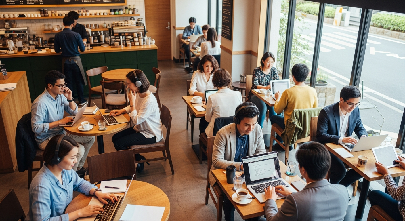 なぜ日本のフリーランスは「カフェ」をオフィスに選ぶのか?リモートワークの新常態を徹底解説
