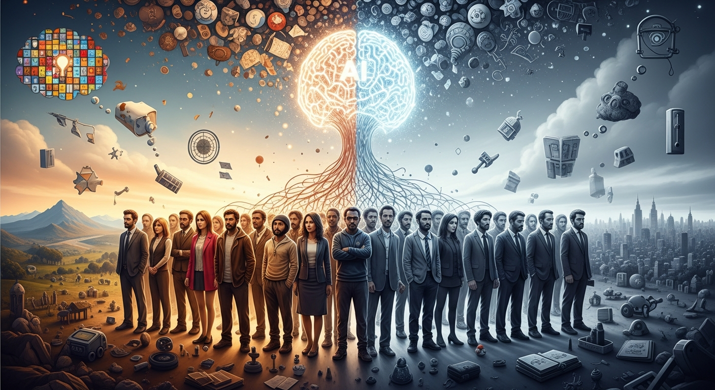 AIが人間から「個性」を奪う？思考の均質化が招く意外な結末とは