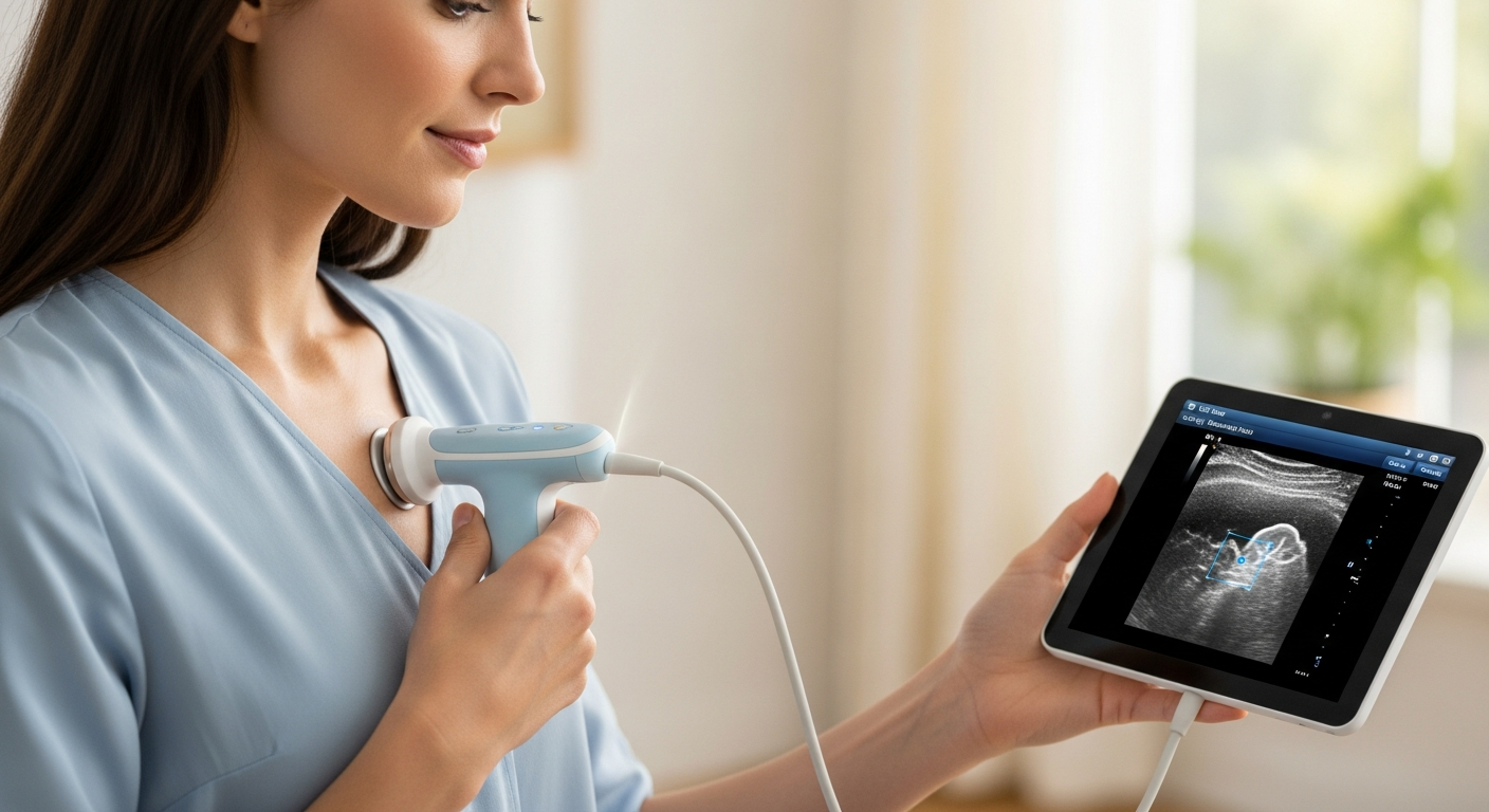 ポータブル超音波センサーで乳がんの早期発見を加速:MIT開発の新技術