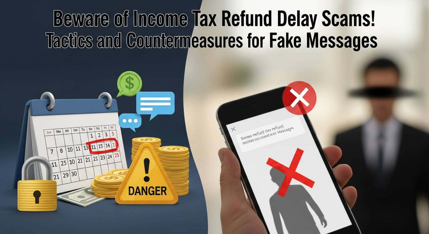 【詐欺注意】所得税還付遅延詐欺にご用心！偽メッセージの手口と対策