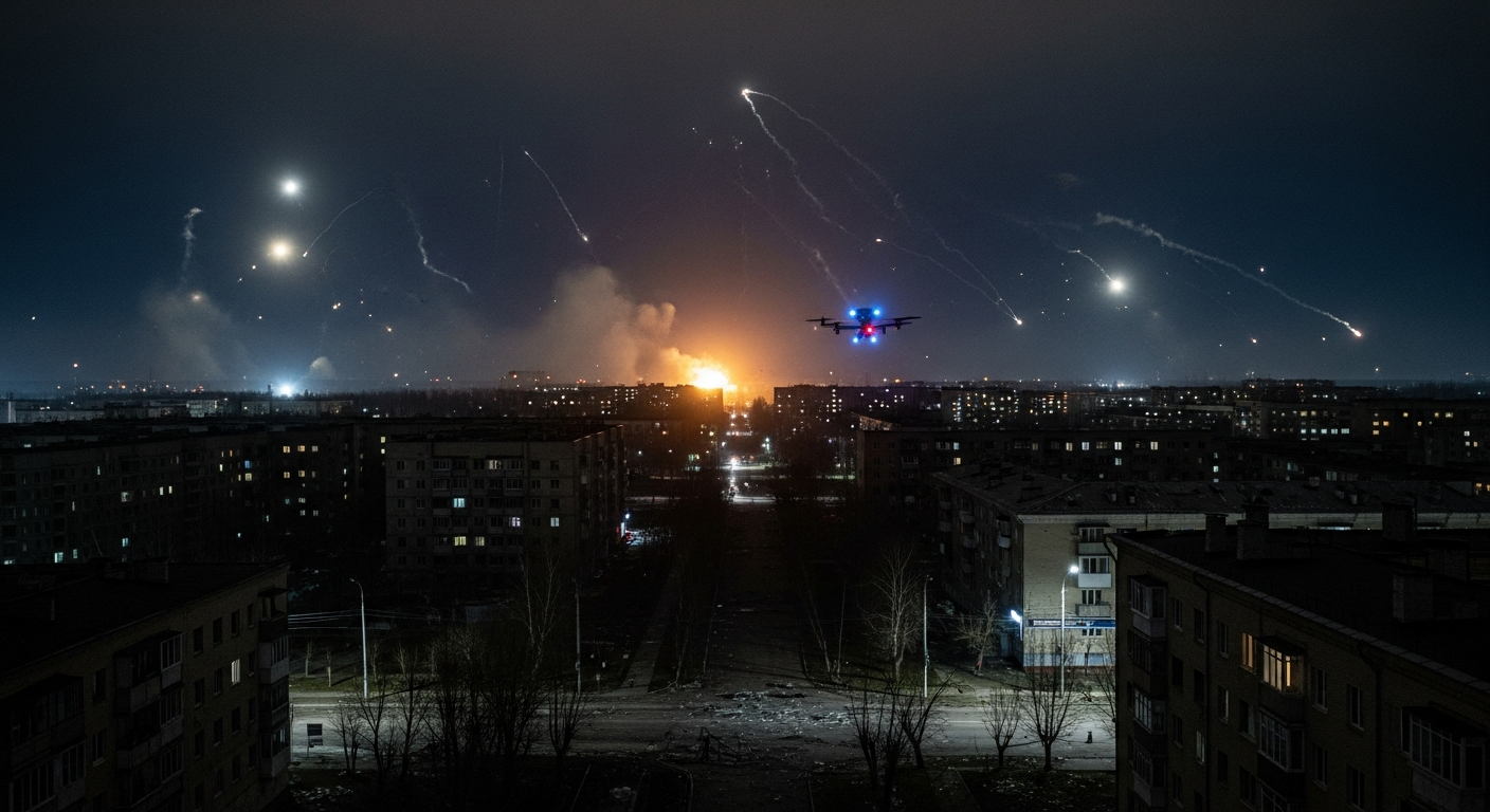 ロシアの front-line 都市ベルゴロド、空爆、停電、ドローン攻撃の現実