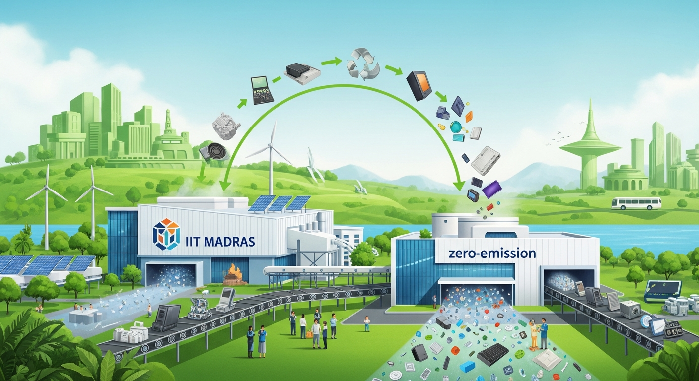 インドの「E-waste」革命：IIT Madrasが開発した「ゼロ排出」プラントが変える循環型社会の未来