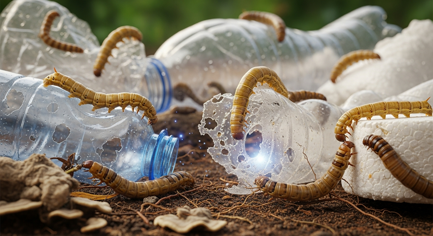 プラスチックを食べる驚異の昆虫:環境問題解決の秘密兵器となるか?