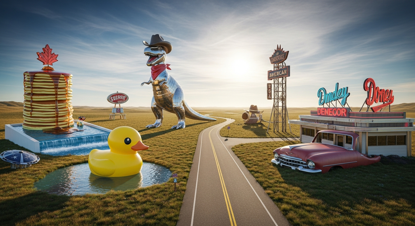 【アメリカ横断】巨大化するポップアート！ roadside attractionsが示すアメリカ文化のユニークな側面