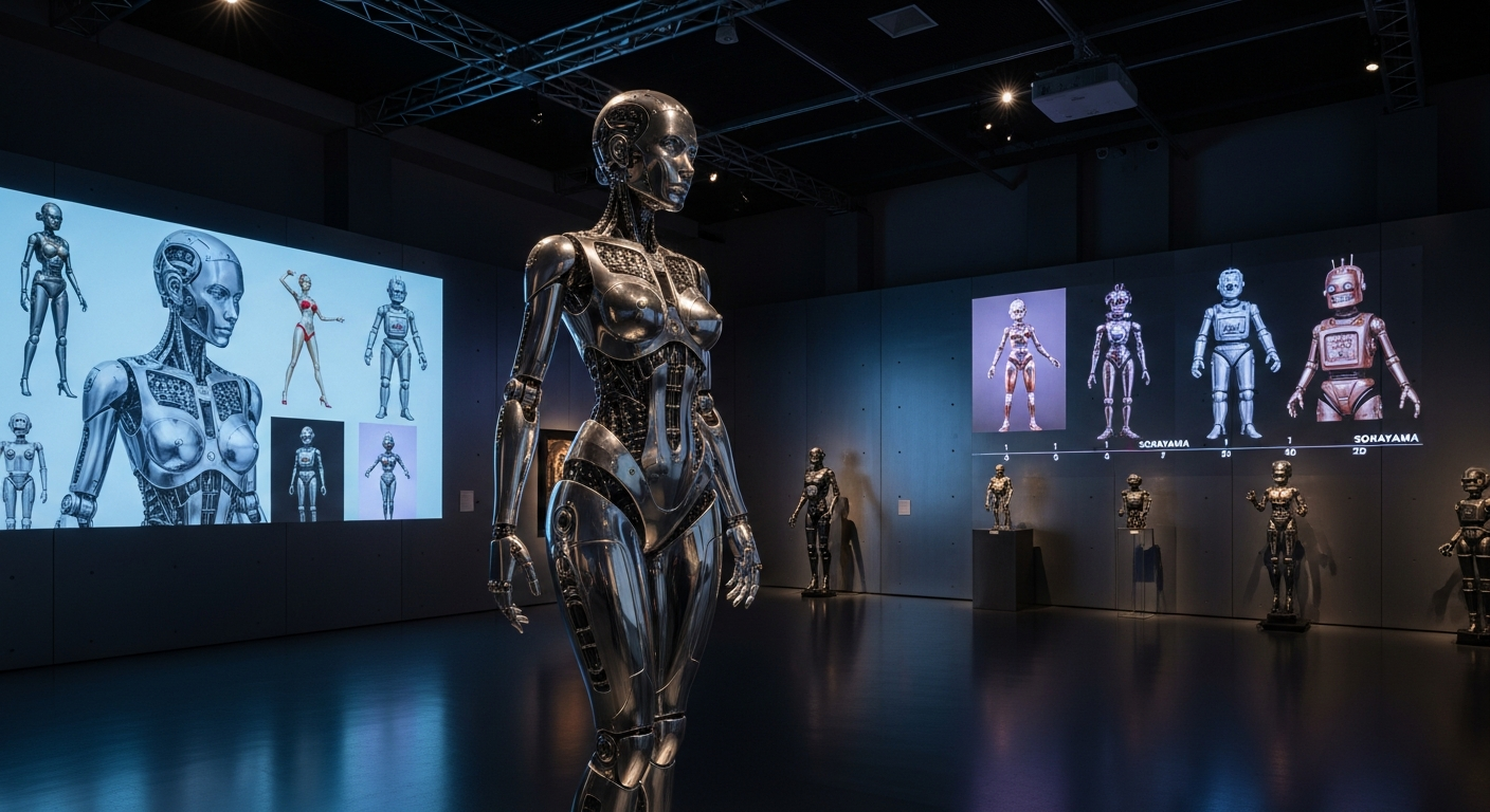 未来を彩る銀の芸術：空山基、東京でロボット美学の半世紀を展る