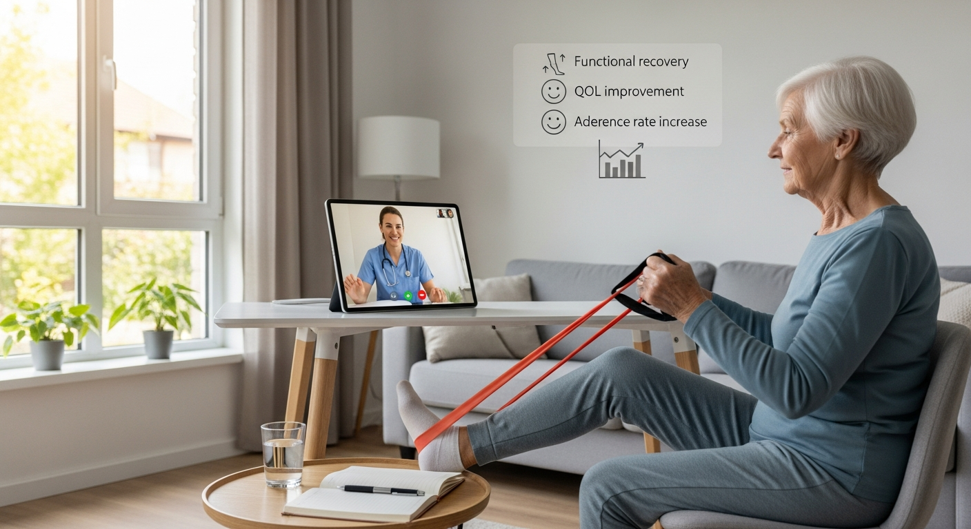 高齢者の股関節骨折術後、自宅での遠隔リハビリが驚くほど効果的！機能回復・QOL向上・継続率アップの秘訣