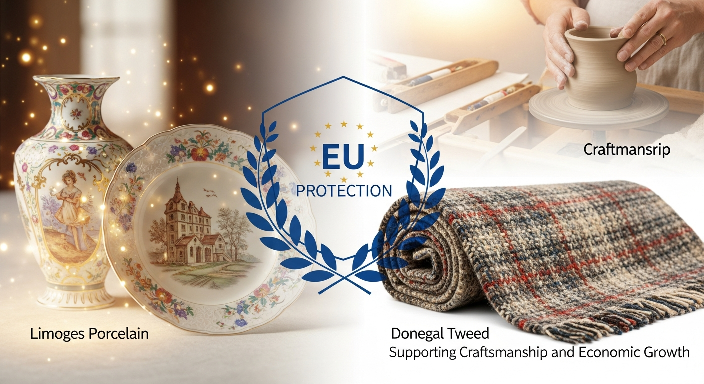 EU、リモージュ磁器やドニゴールツイードを保護へ：伝統工芸品に地理的表示制度を拡大、職人技と経済成長を支援