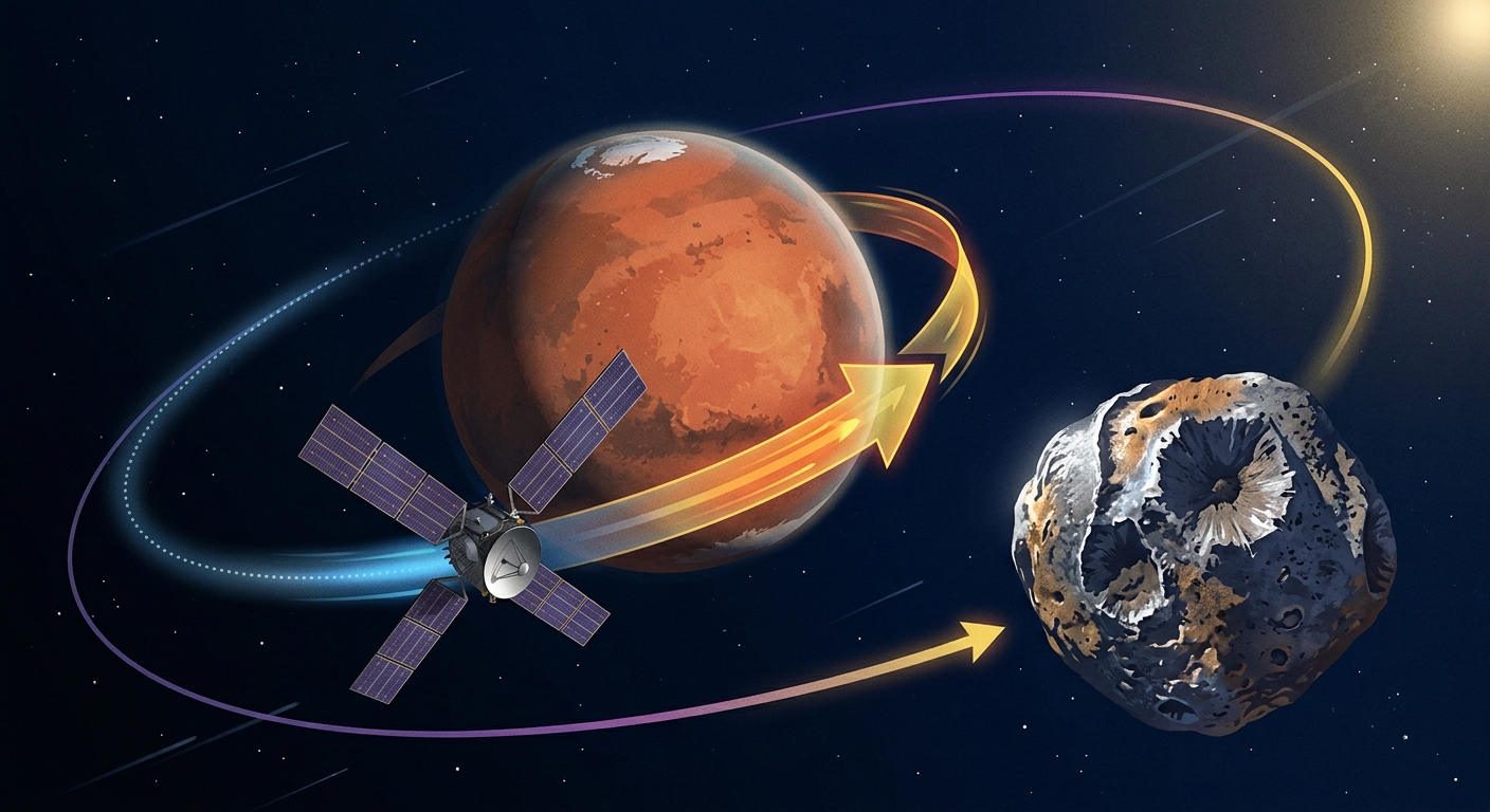 なぜ火星へ？NASA探査機「プシケ」が実行した、究極の「重力スイングバイ」の裏側