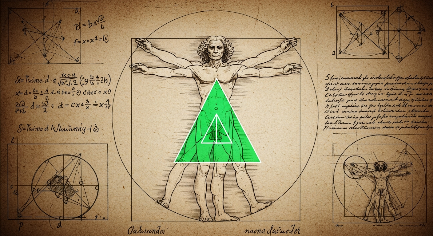 レオナルド・ダ・ヴィンチの謎が解明？『ウィトルウィウス的人体図』に隠された「正三角形」の衝撃