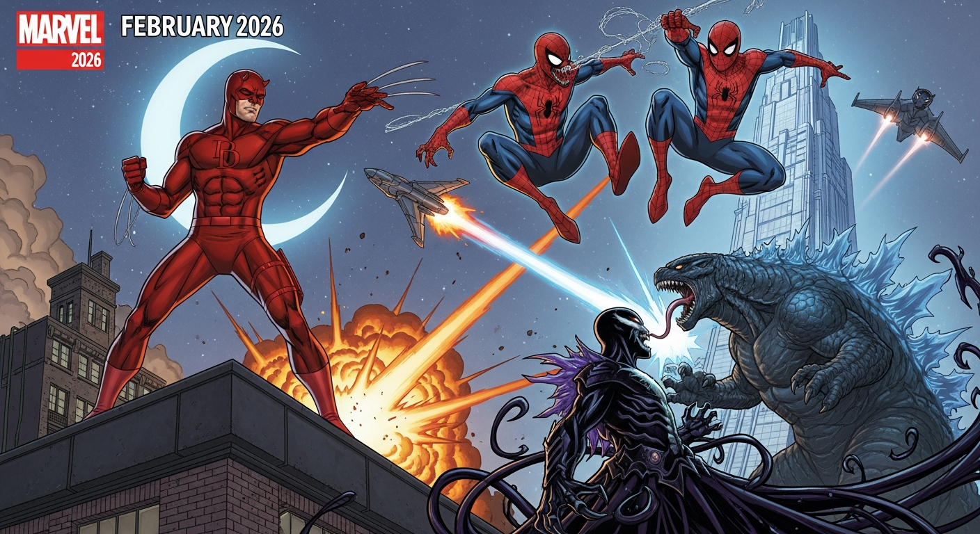 マーベル2026年2月、デアデビル新展開&ゴジラvsクヌル!衝撃のクロスオーバーと進化する物語の数々