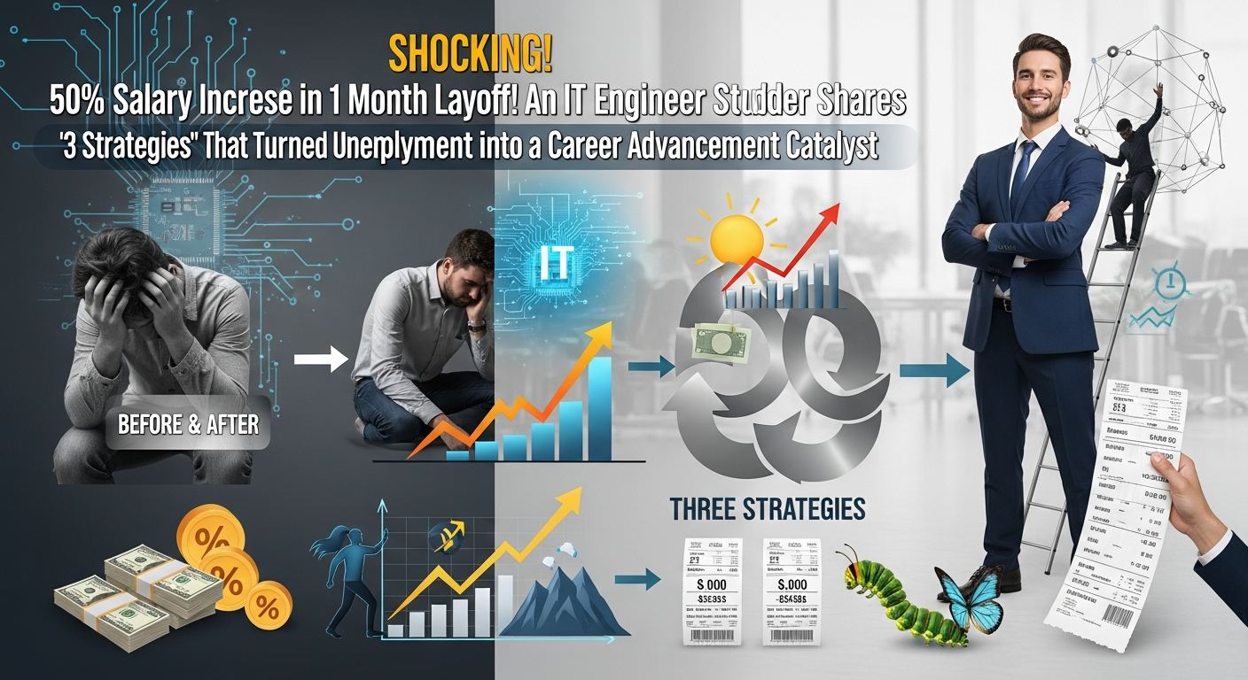 【衝撃】突然解雇から1ヶ月で給料50%UP!IT技術者が語る、失業をキャリアアップの起爆剤に変えた「3つの戦略」
