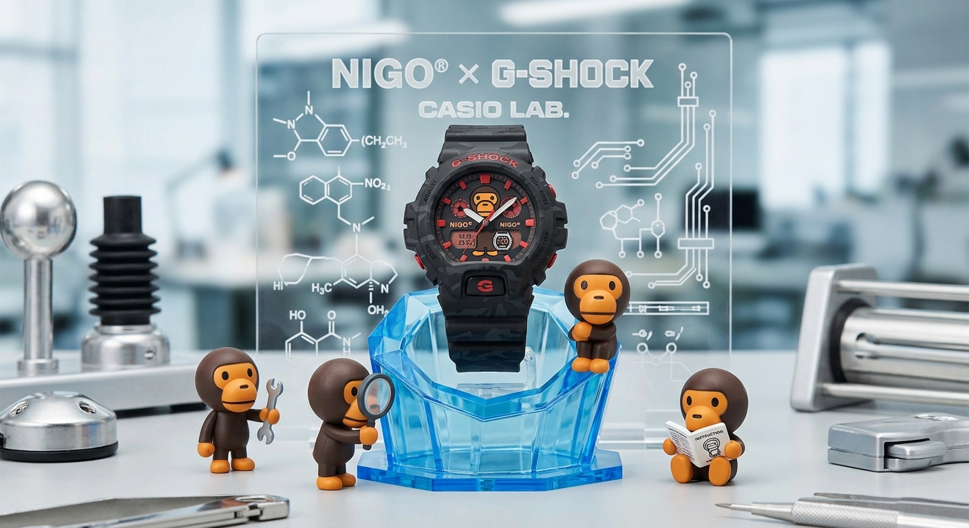 NIGO®×G-SHOCKの異色コラボ!仮想研究所「CASIO LAB.」から生まれたキャラグッズの全貌とは?