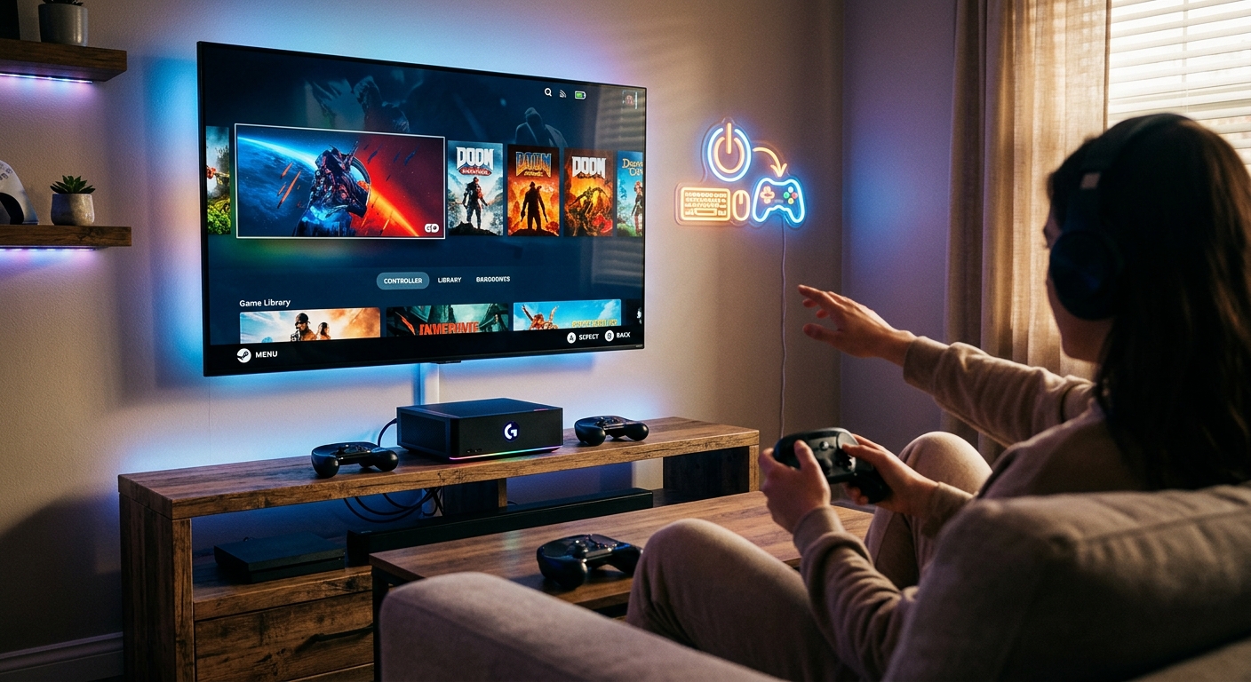 手持ちのPCを「専用ゲーム機」に改造!SteamOSでリビングを最強のゲーミング空間に変える方法