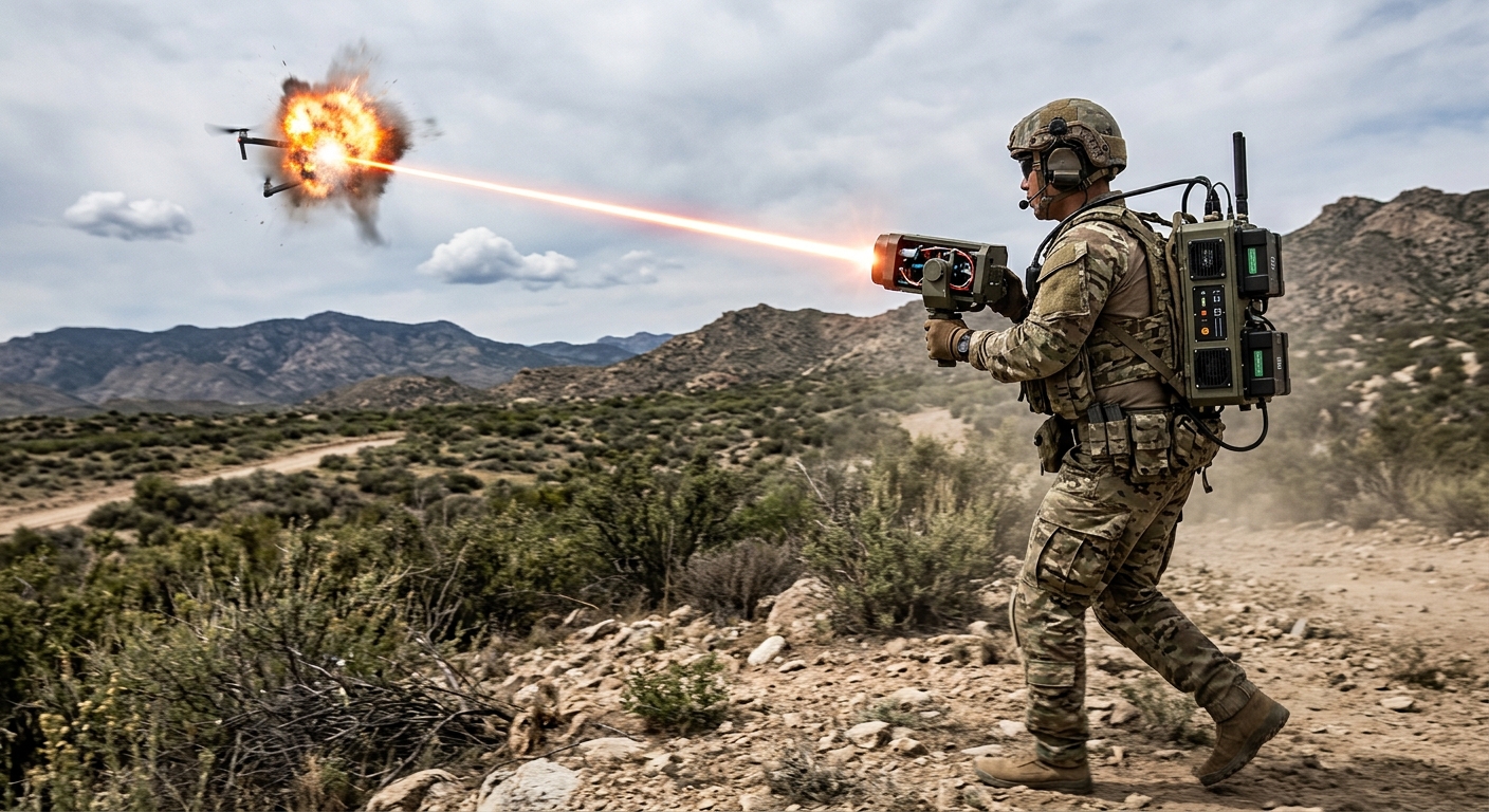 兵士が背負う「対ドローン・レーザー」の衝撃:AI搭載・500m先を4秒で焼き切る武器の正体