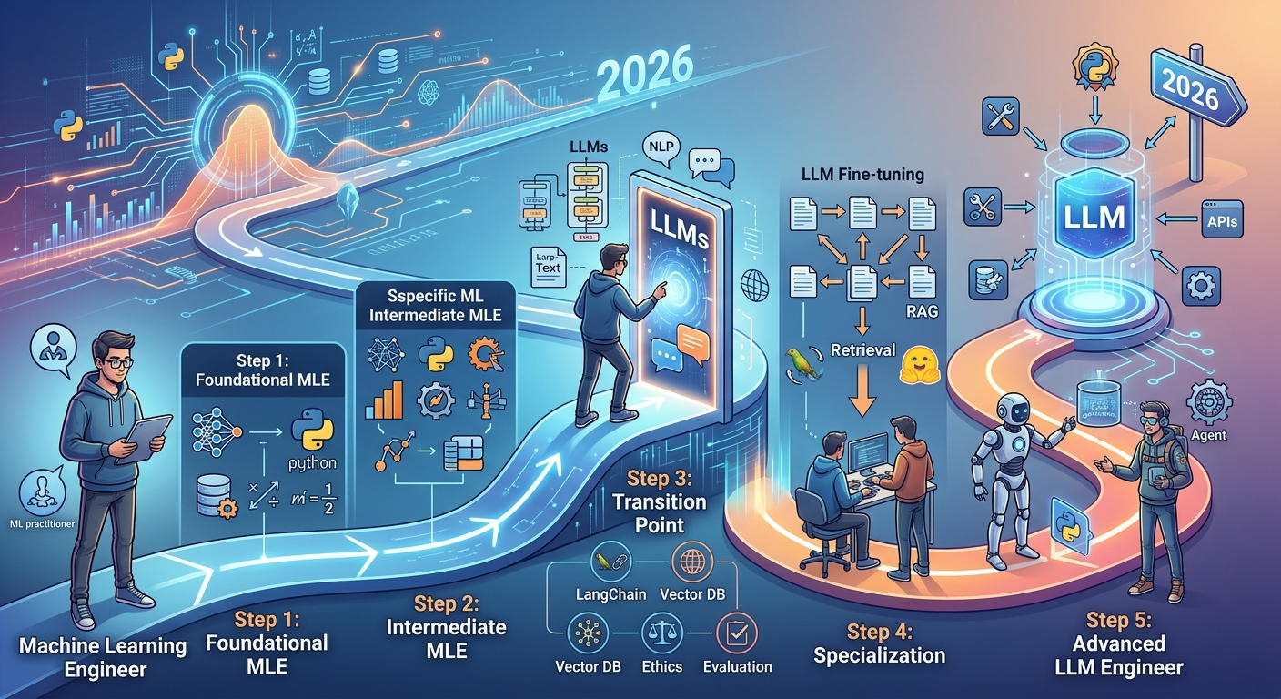 2026年版:機械学習エンジニアが「LLMエンジニア」へ進化するための5ステップ完全ロードマップ