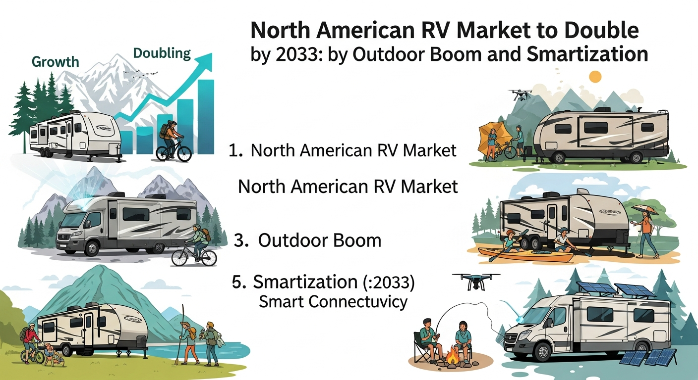 北米RV市場、2033年までに倍増へ：アウトドアブームとスマート化が牽引