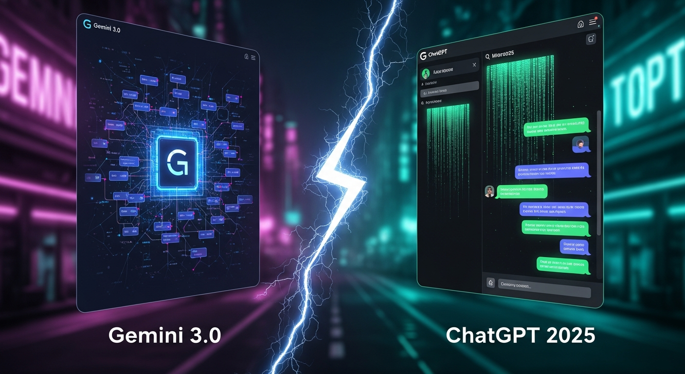 Gemini 3.0 vs ChatGPT 2025:AI新時代を切り拓くGoogleの挑戦と進化を徹底比較