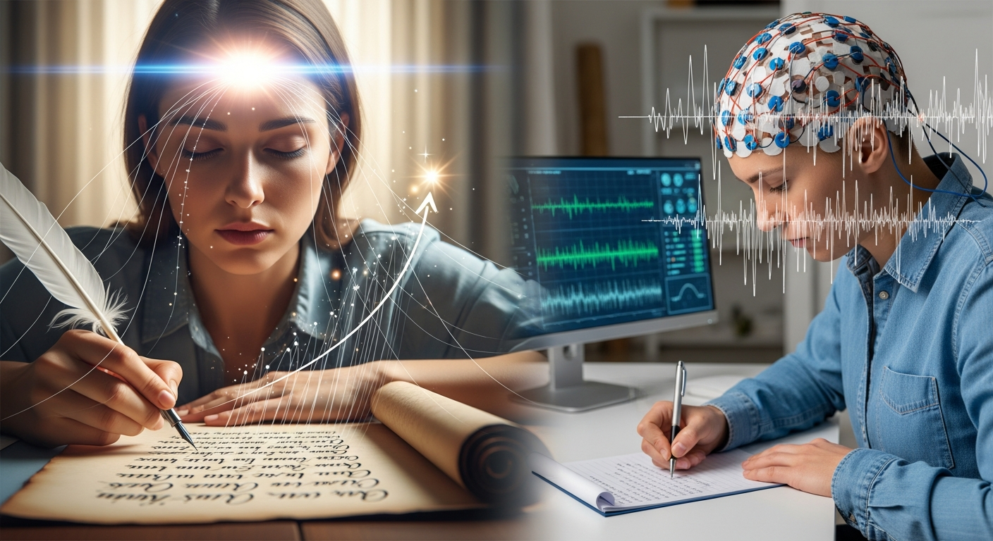 霊媒状態での文章作成、脳活動は普通とは違う? 質は向上、電気生理学的研究が解明