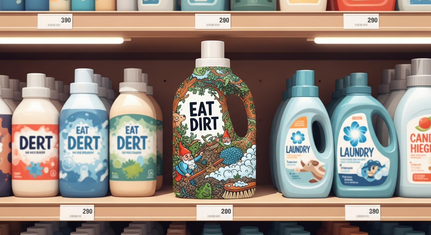 「飾っておきたい」洗濯洗剤Eat Dirtの衝撃：イラストで棚を刷新するブランド戦略