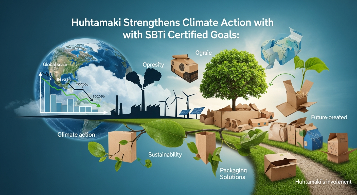 Huhtamaki、SBTi認定の目標で気候変動対策を加速 - 持続可能な包装の未来を築く