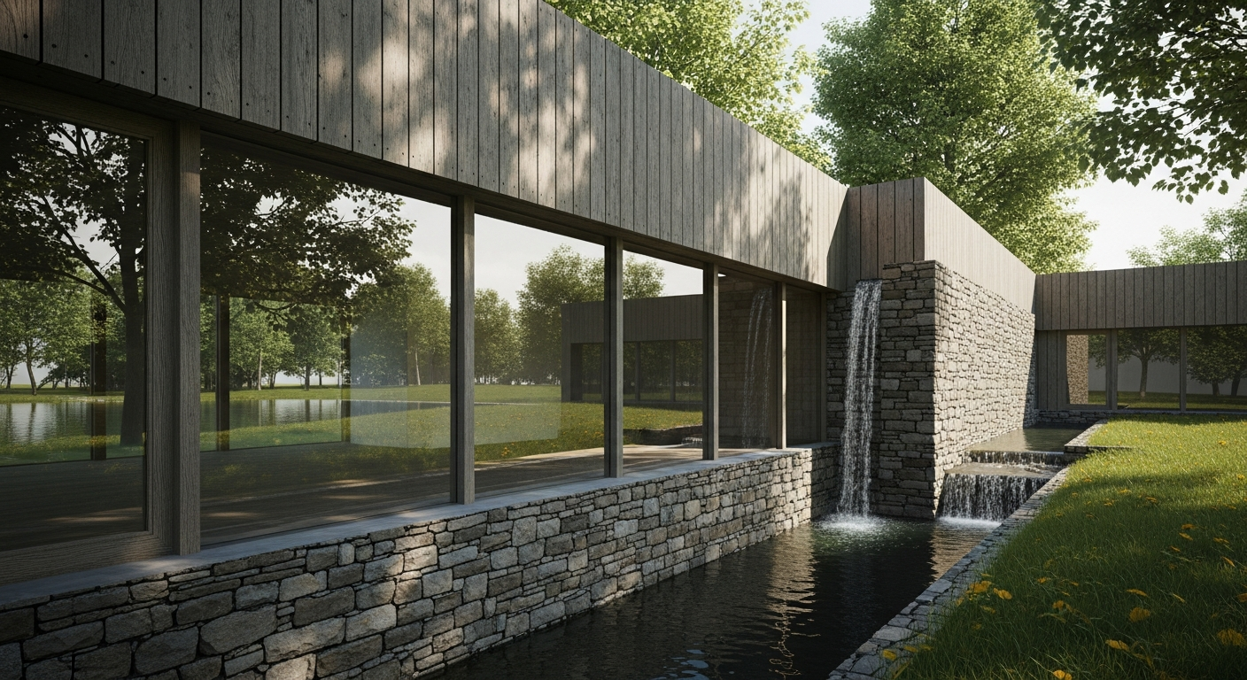 風景に溶け込む!自然と一体化する建築デザイン5選:素材、光、水、そして未来への考察