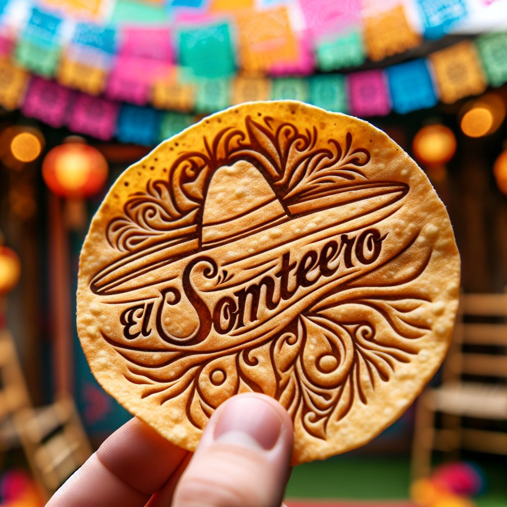 AI Tortilla Chip With The Name El Sombrero Creator