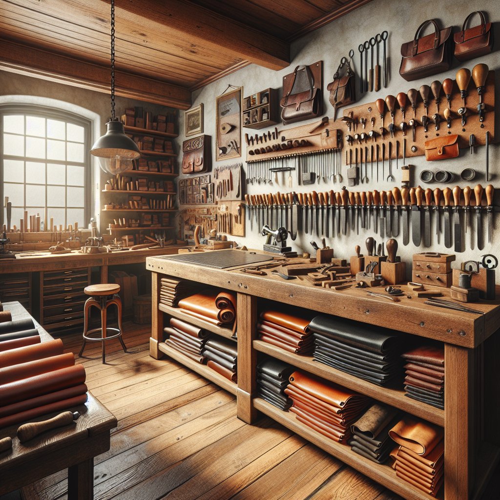 Leather Workshop Mockup Generator