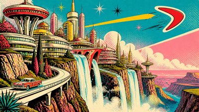 Retro Pop Art Style concept art example