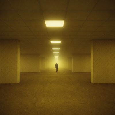 Backrooms Aesthetic album cover example