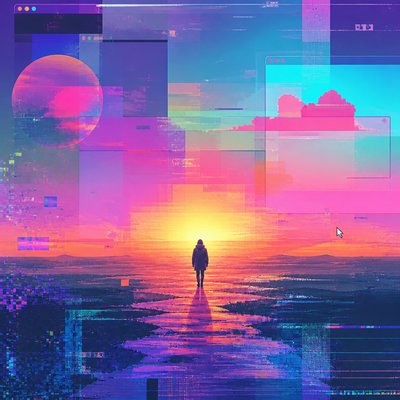 Post-Internet Art Style album cover example