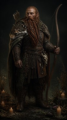 Witchcore Aesthetic tabletop character portrait