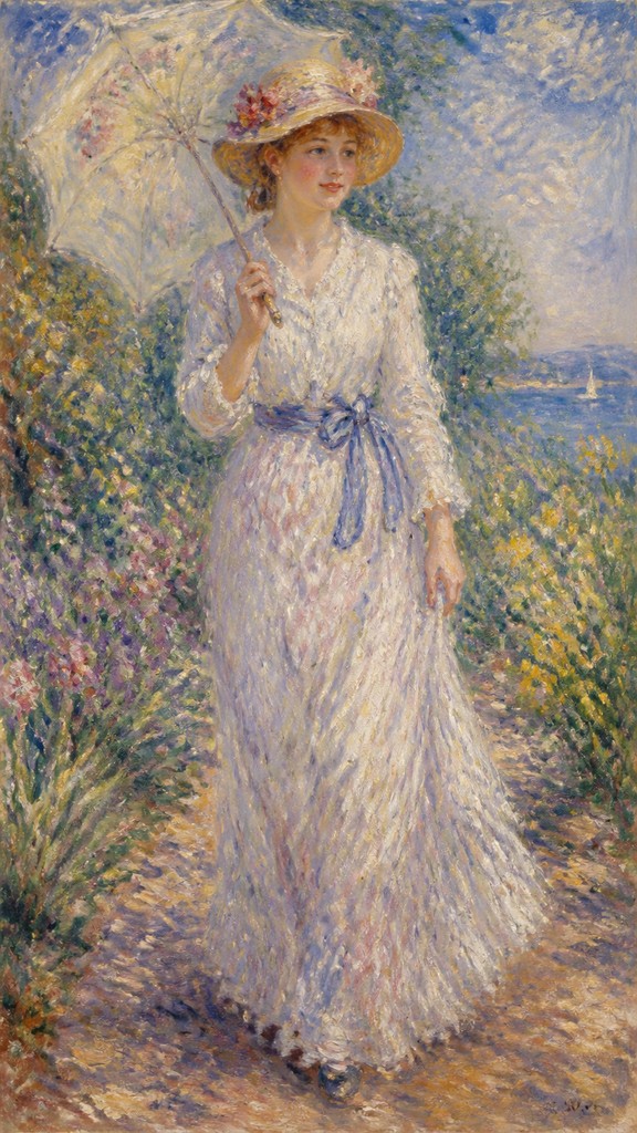 full-length portrait of an elegant figure — Impressionism Art Style