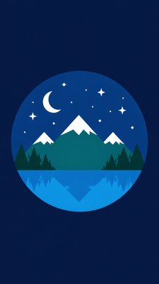 Flat Icon Design phone wallpaper example