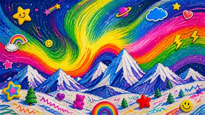 Kidcore Aesthetic banner example