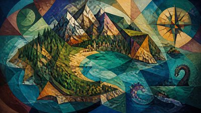 Abstract Still Life Art Style fantasy map example