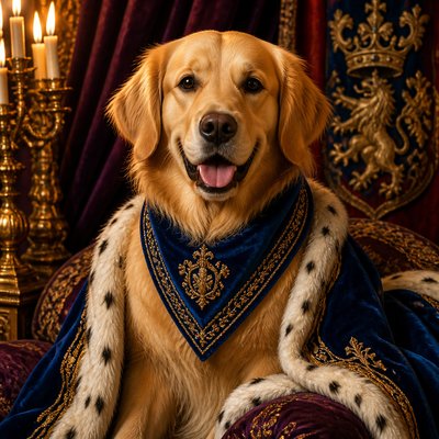 Royalcore Aesthetic pet portrait example