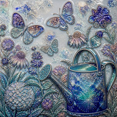 Crystalline Glaze Ceramic Art Style coloring page example